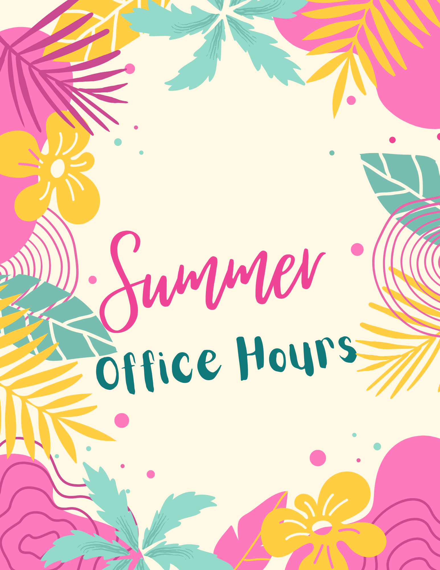 Summer Office Hours